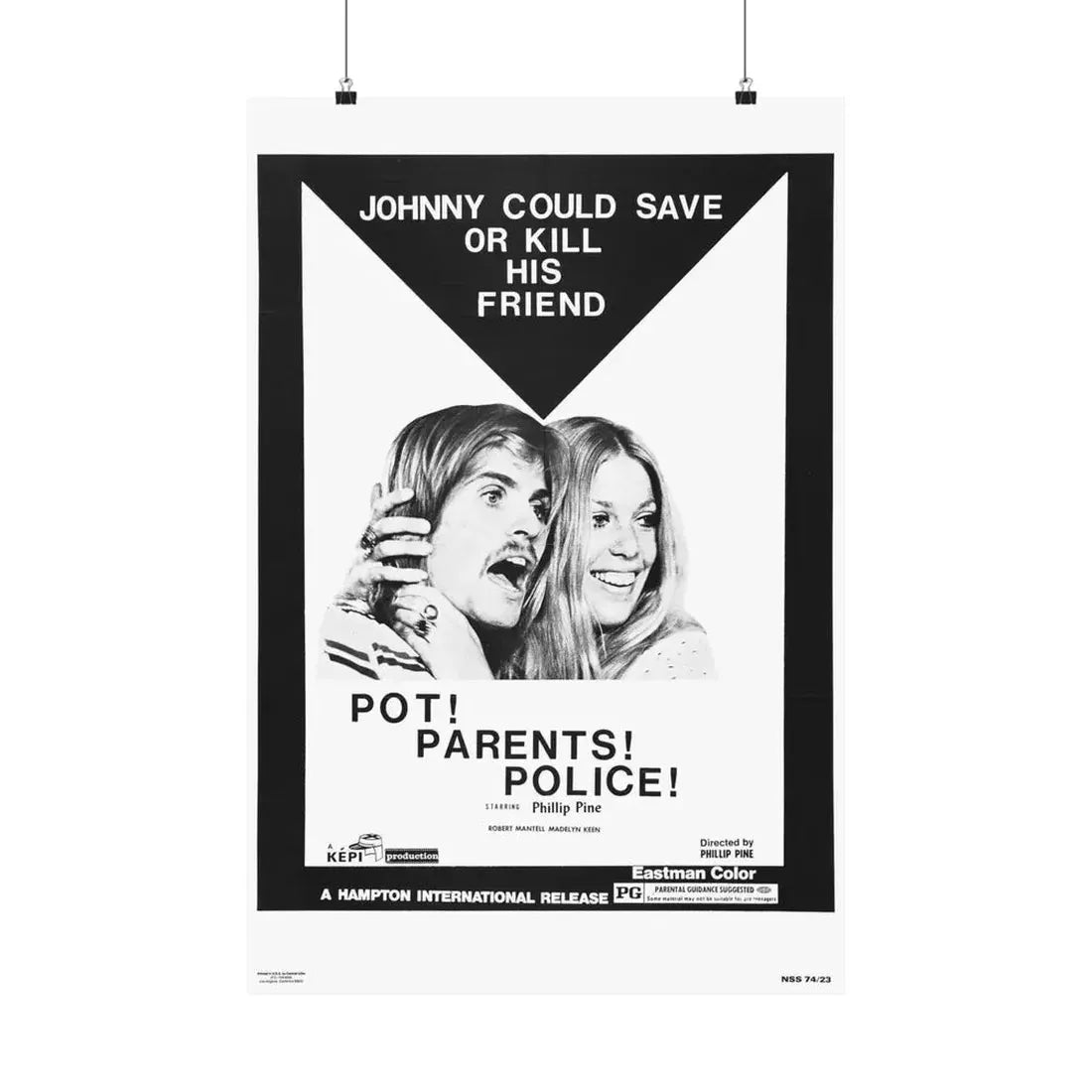 POT! PARENTS! POLICE! 1972 - Paper Movie Poster - The Sticker Space