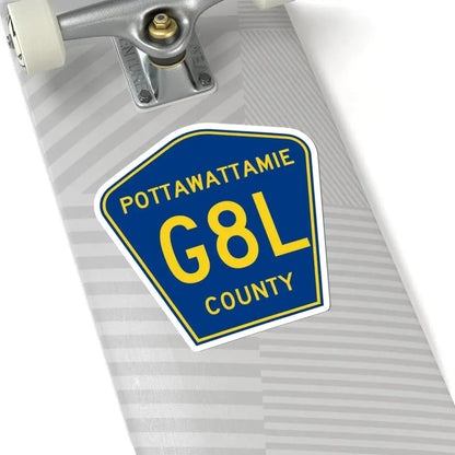 Pottawattamie County Route G8L IA (Iowa) (Road Sign) STICKER Vinyl Kiss-Cut Decal - The Sticker Space