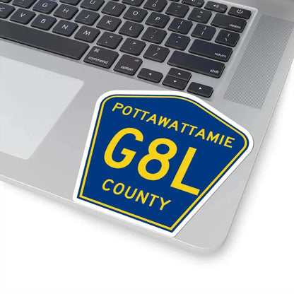 Pottawattamie County Route G8L IA (Iowa) (Road Sign) STICKER Vinyl Kiss-Cut Decal - The Sticker Space