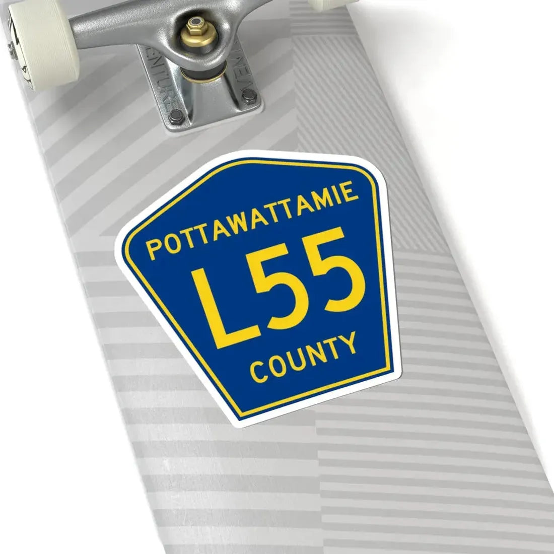 Pottawattamie County Route L55 IA (Iowa) (Road Sign) STICKER Vinyl Kiss-Cut Decal - The Sticker Space
