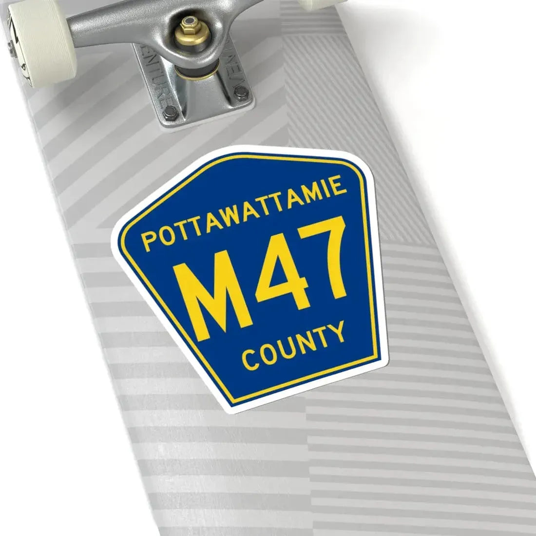Pottawattamie County Route M47 IA (Iowa) (Road Sign) STICKER Vinyl Kiss-Cut Decal - The Sticker Space