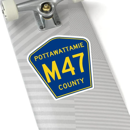 Pottawattamie County Route M47 IA (Iowa) (Road Sign) STICKER Vinyl Kiss-Cut Decal - The Sticker Space