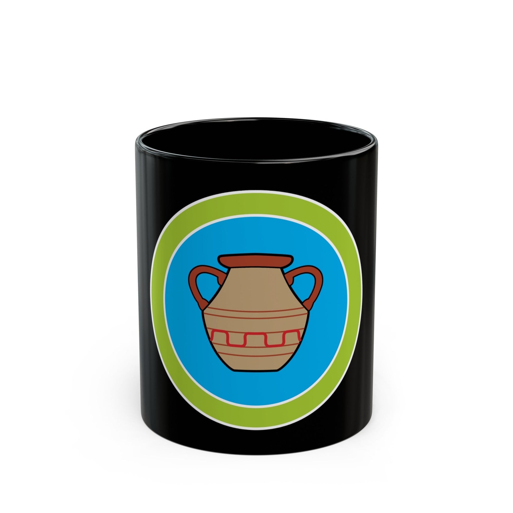 Pottery (Boy Scout Merit Badge) Black Coffee Mug-11oz-The Sticker Space