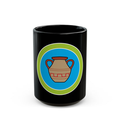 Pottery (Boy Scout Merit Badge) Black Coffee Mug-15oz-The Sticker Space