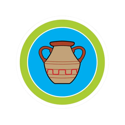 Pottery (Boy Scout Merit Badge) STICKER Vinyl Kiss-Cut Decal 2 Inch White - The Sticker Space