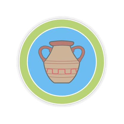 Pottery (Boy Scout Merit Badge) STICKER Vinyl Kiss-Cut Decal 3 Inch Transparent - The Sticker Space