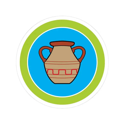 Pottery (Boy Scout Merit Badge) STICKER Vinyl Kiss-Cut Decal 3 Inch White - The Sticker Space