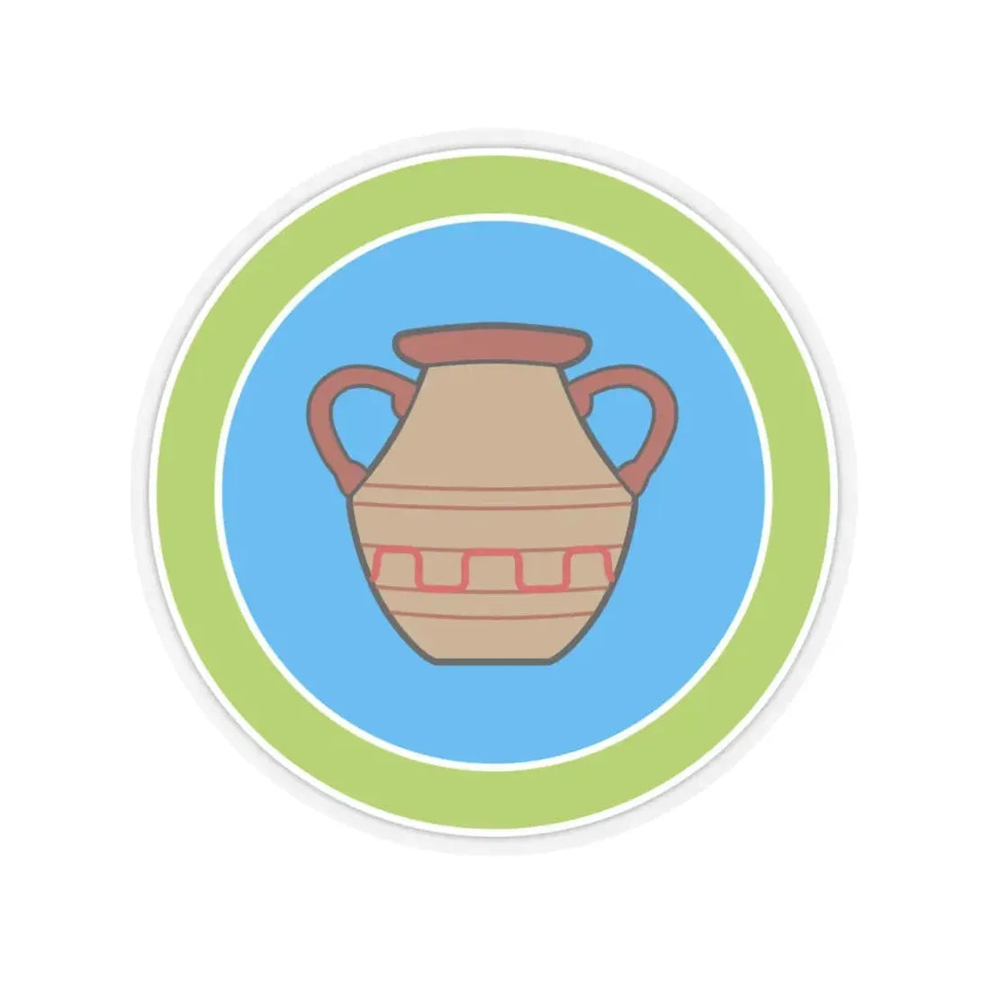 Pottery (Boy Scout Merit Badge) STICKER Vinyl Kiss-Cut Decal 6 Inch Transparent - The Sticker Space