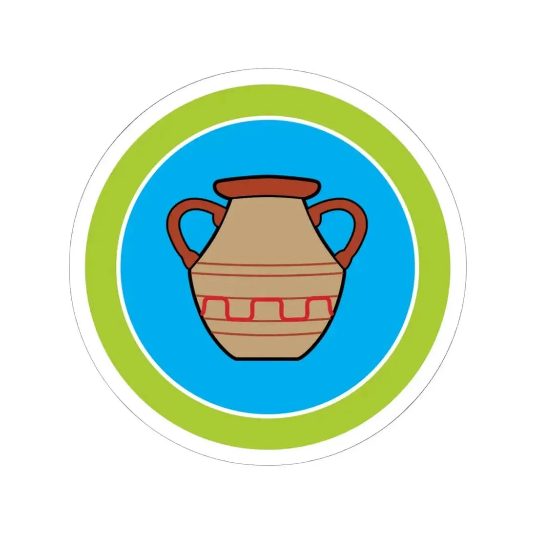 Pottery (Boy Scout Merit Badge) STICKER Vinyl Kiss-Cut Decal 6 Inch White - The Sticker Space