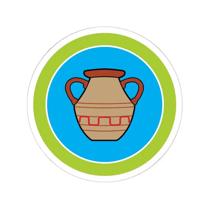 Pottery (Boy Scout Merit Badge) STICKER Vinyl Kiss-Cut Decal 6 Inch White - The Sticker Space
