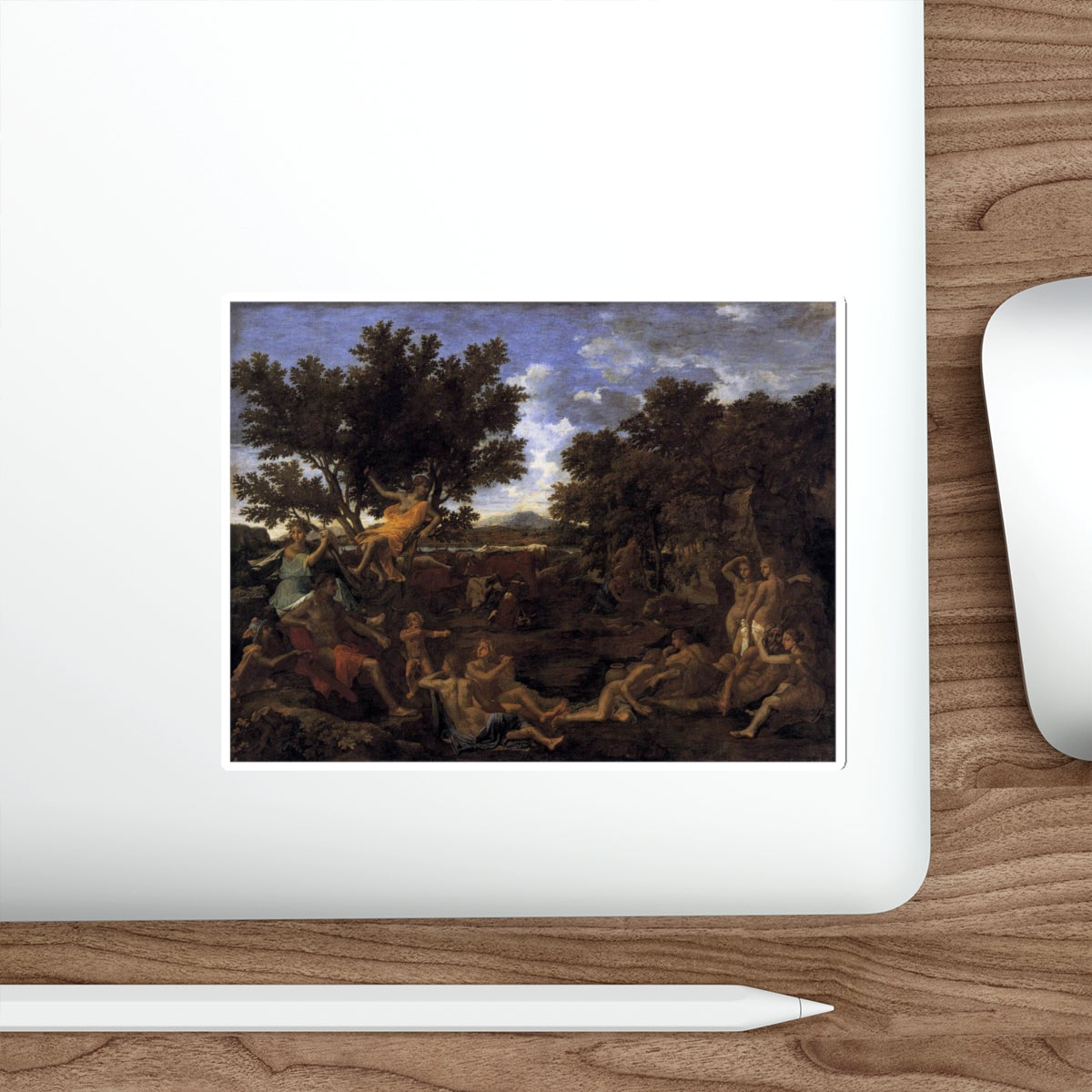 POUSSIN, Nicolas - Apollo and Daphne (Artwork) STICKER Vinyl Die-Cut Decal-The Sticker Space