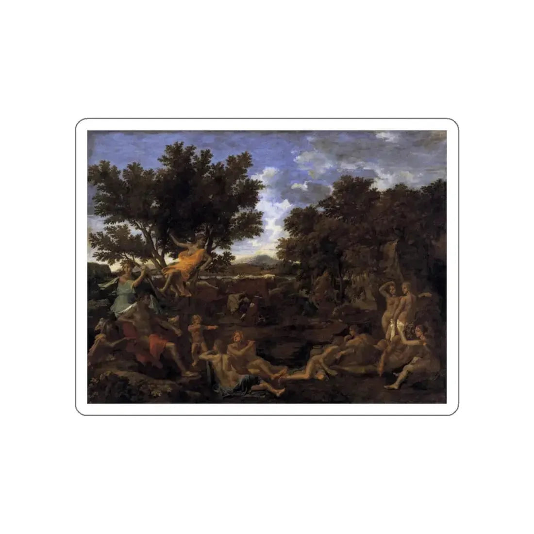 POUSSIN, Nicolas - Apollo and Daphne (Artwork) STICKER Vinyl Die-Cut Decal - The Sticker Space