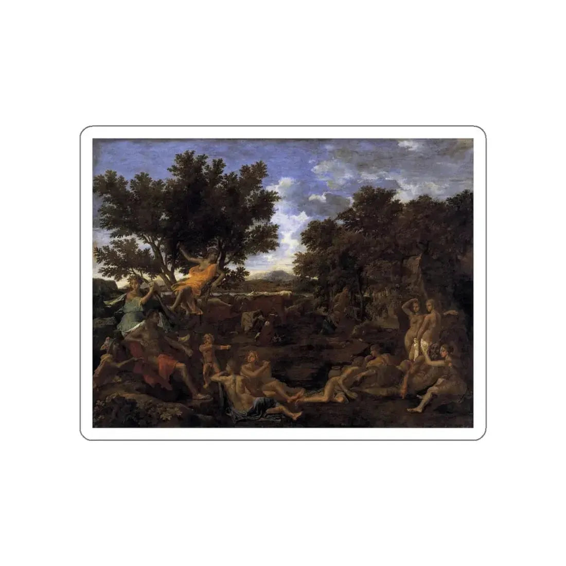 POUSSIN, Nicolas - Apollo and Daphne (Artwork) STICKER Vinyl Die-Cut Decal - The Sticker Space