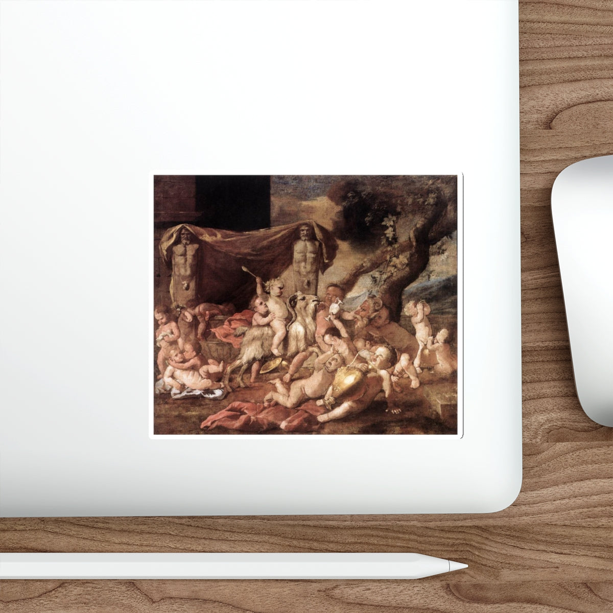 POUSSIN, Nicolas - Bacchanal of Putti (Artwork) STICKER Vinyl Die-Cut Decal-The Sticker Space