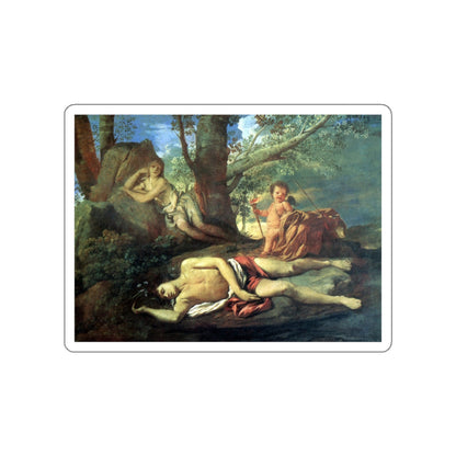 POUSSIN, Nicolas - Echo and Narcissus (Artwork) STICKER Vinyl Die-Cut Decal-White-The Sticker Space