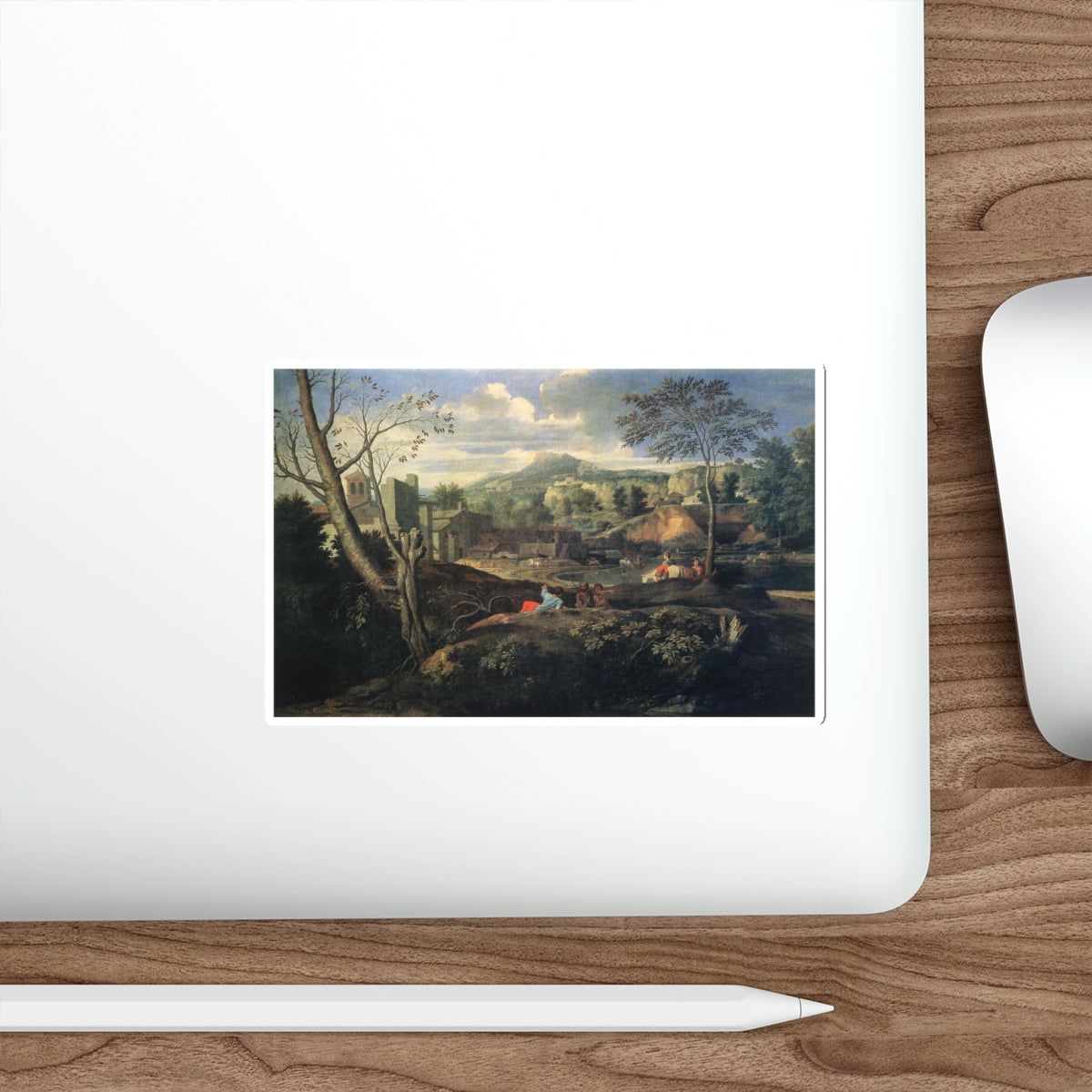 POUSSIN, Nicolas - Ideal Landscape (Artwork) STICKER Vinyl Die-Cut Decal-The Sticker Space