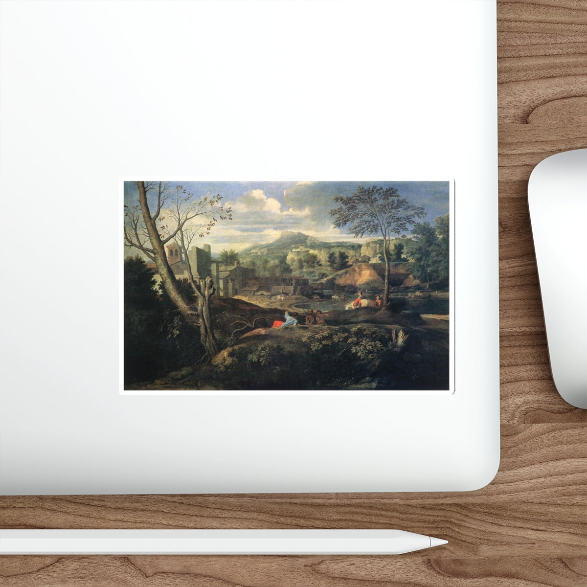 POUSSIN, Nicolas - Ideal Landscape (Artwork) STICKER Vinyl Die-Cut Decal-The Sticker Space