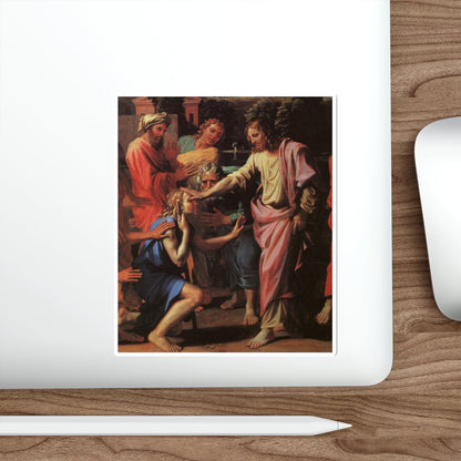 POUSSIN, Nicolas - Jesus Healing the Blind of Jericho (Artwork) STICKER Vinyl Die-Cut Decal-The Sticker Space