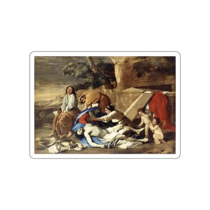 POUSSIN, Nicolas - Lamentation over the Body of Christ (Artwork) STICKER Vinyl Die-Cut Decal White Die-Cut 4 Inch - The Sticker Space