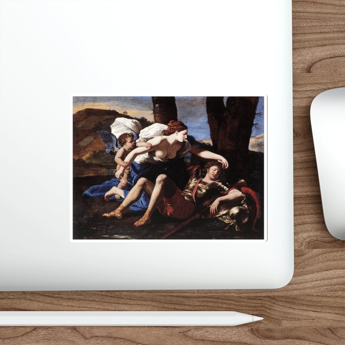 POUSSIN, Nicolas - Rinaldo and Armida (Artwork) STICKER Vinyl Die-Cut Decal-The Sticker Space