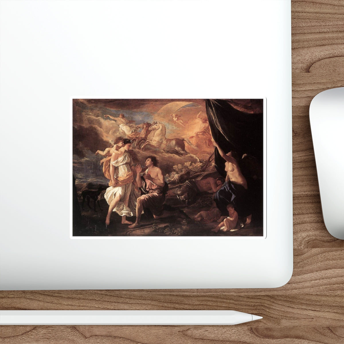 POUSSIN, Nicolas - Selene and Endymion (Artwork) STICKER Vinyl Die-Cut Decal-The Sticker Space