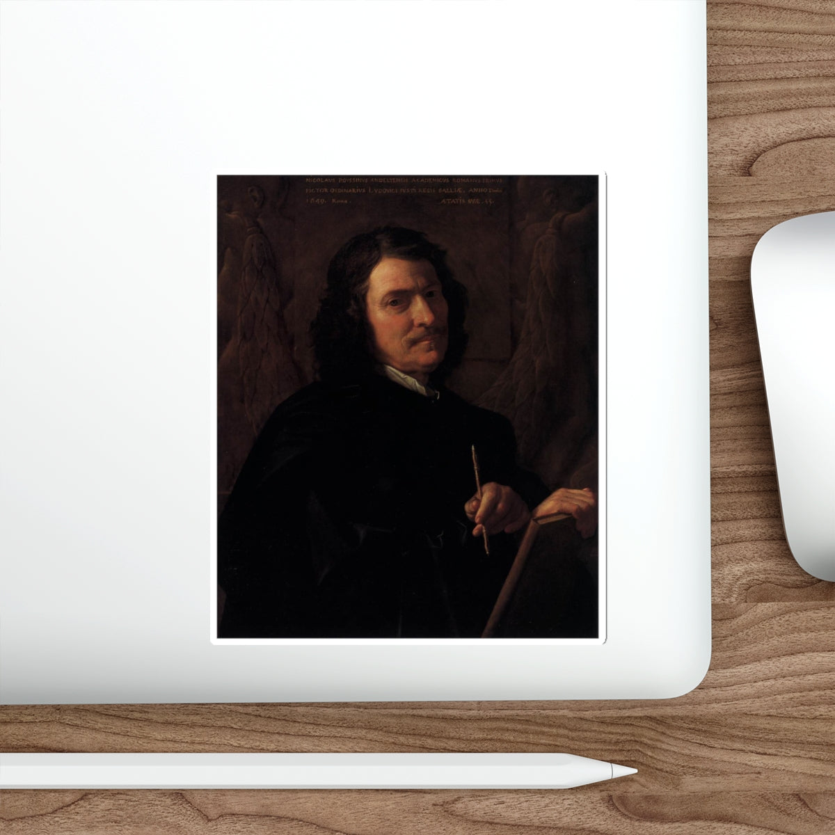 POUSSIN, Nicolas - Self-Portrait 2 (Artwork) STICKER Vinyl Die-Cut Decal-The Sticker Space