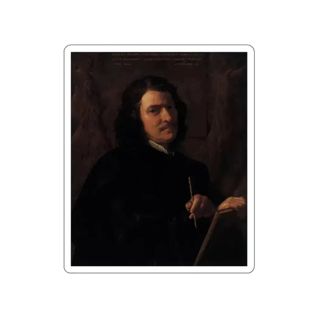 POUSSIN, Nicolas - Self-Portrait 2 (Artwork) STICKER Vinyl Die-Cut Decal White Die-Cut 6 Inch - The Sticker Space