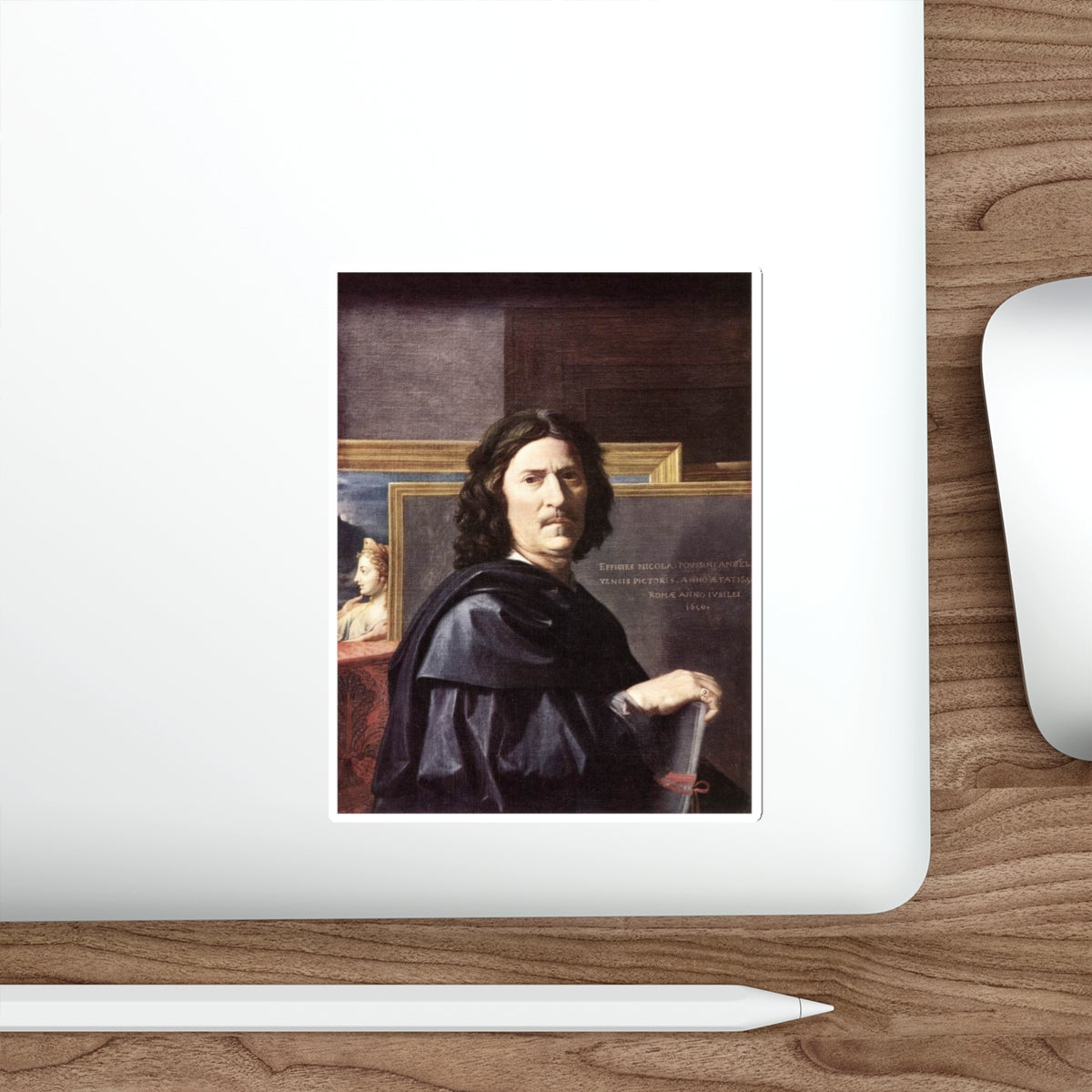 POUSSIN, Nicolas - Self-Portrait (Artwork) STICKER Vinyl Die-Cut Decal-The Sticker Space