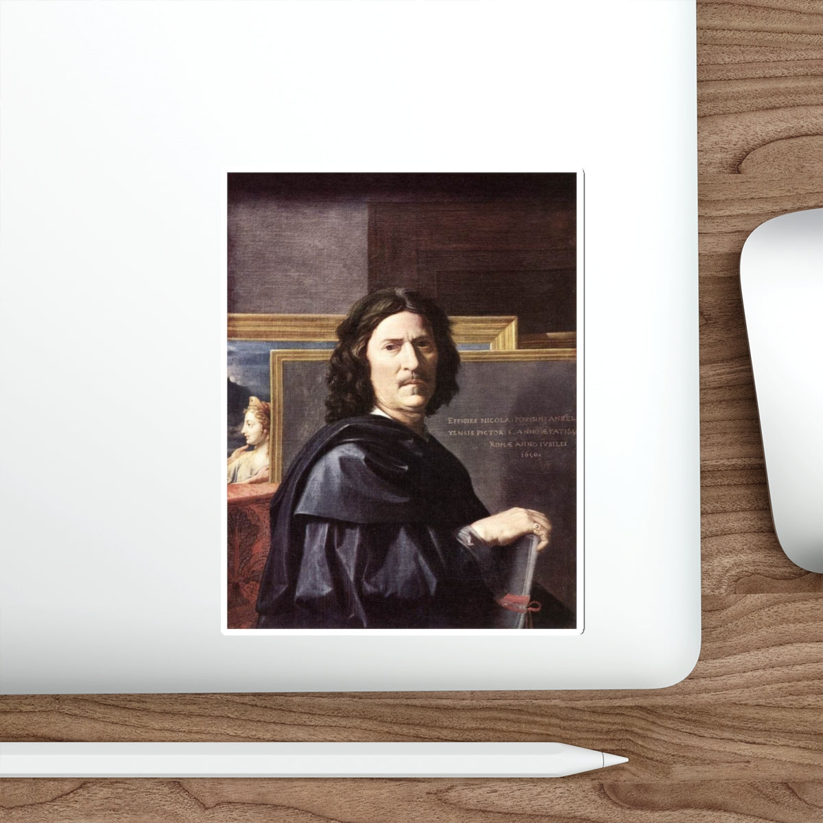 POUSSIN, Nicolas - Self-Portrait (Artwork) STICKER Vinyl Die-Cut Decal-The Sticker Space