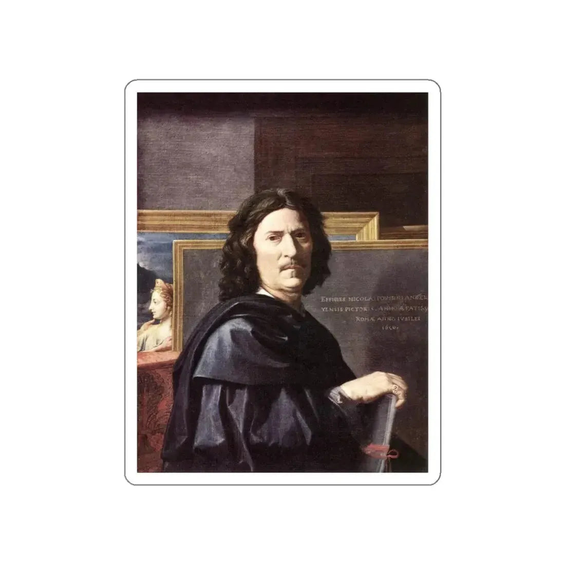 POUSSIN, Nicolas - Self-Portrait (Artwork) STICKER Vinyl Die-Cut Decal - The Sticker Space