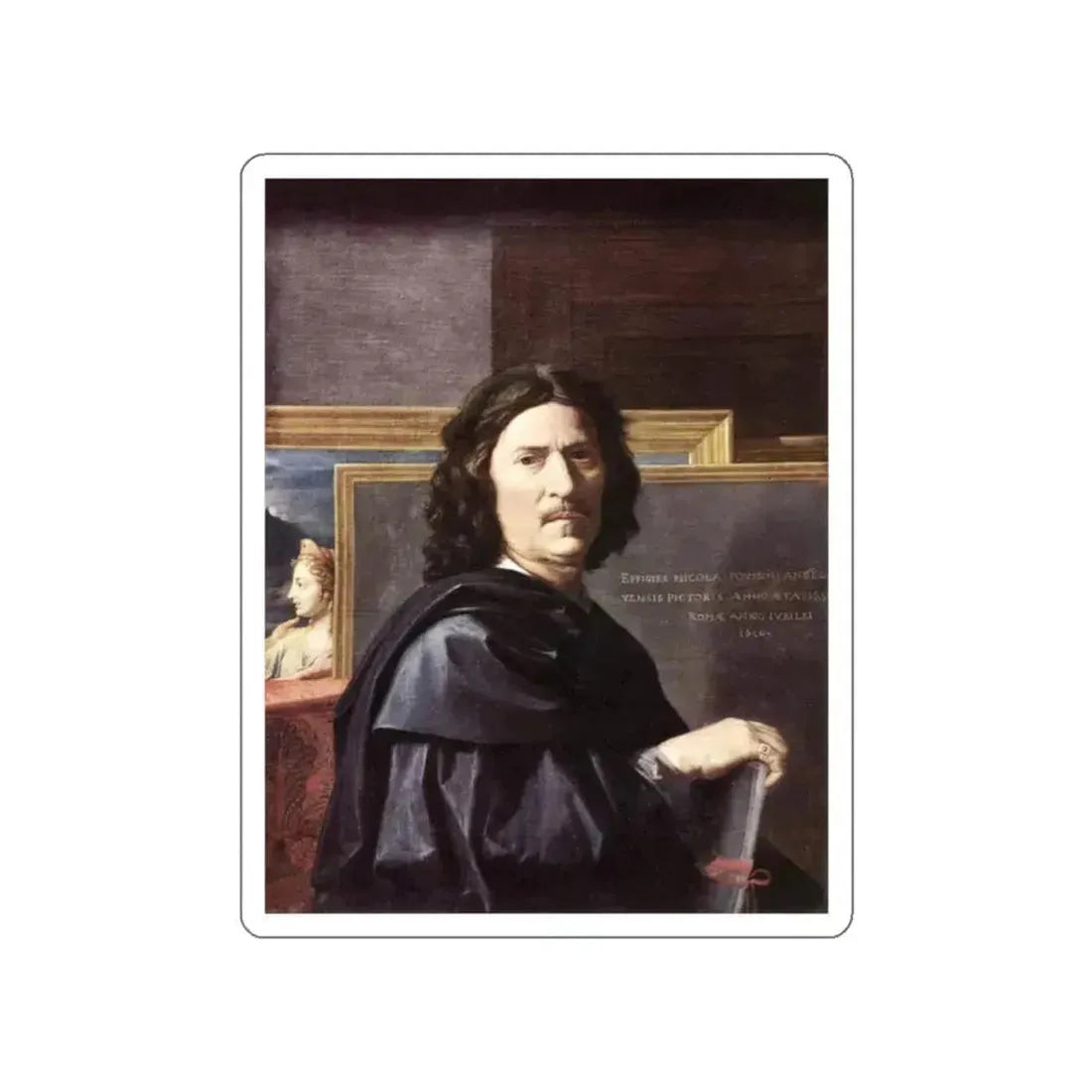 POUSSIN, Nicolas - Self-Portrait (Artwork) STICKER Vinyl Die-Cut Decal White Die-Cut 2 Inch - The Sticker Space