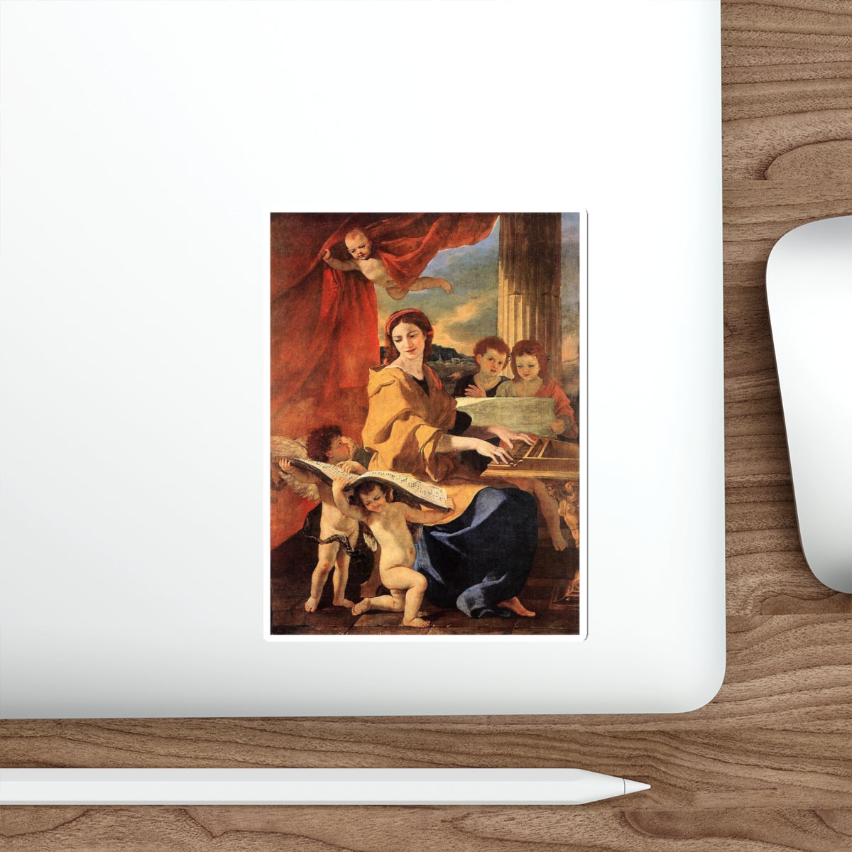 POUSSIN, Nicolas - St Cecilia (Artwork) STICKER Vinyl Die-Cut Decal-The Sticker Space