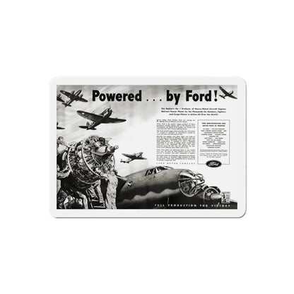 Powered ... by Ford, Liberty, June 26, 1943 (Magazine Illustration) Refrigerator Magnet - The Sticker Space