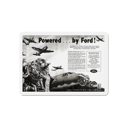 Powered ... by Ford, Liberty, June 26, 1943 (Magazine Illustration) Refrigerator Magnet - The Sticker Space