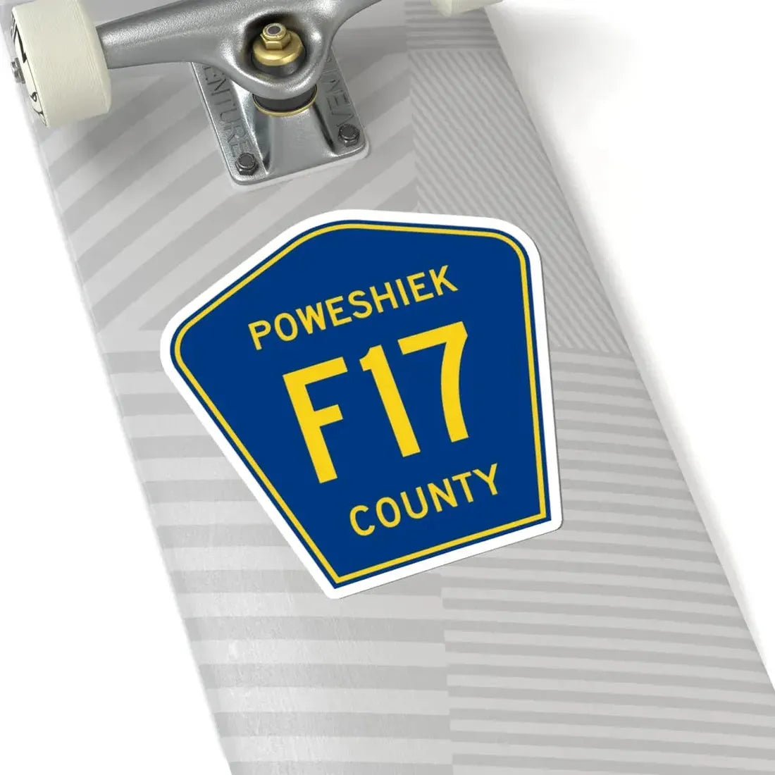 Poweshiek County Route F17 IA (Iowa) (Road Sign) STICKER Vinyl Kiss-Cut Decal - The Sticker Space