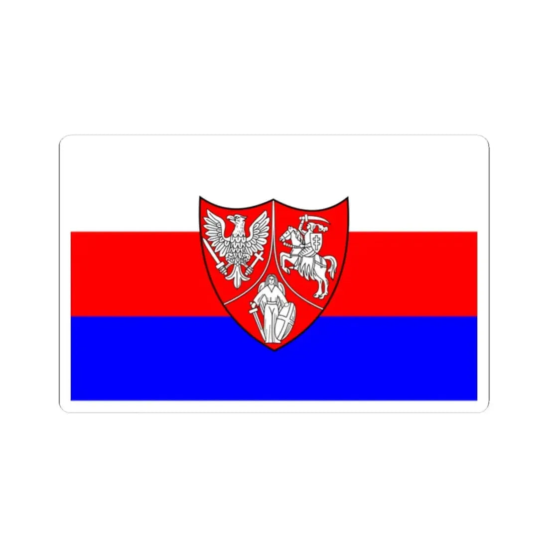 Powstanie Styczniowe flag (Poland) STICKER Vinyl Kiss-Cut Decal 2 Inch White - The Sticker Space