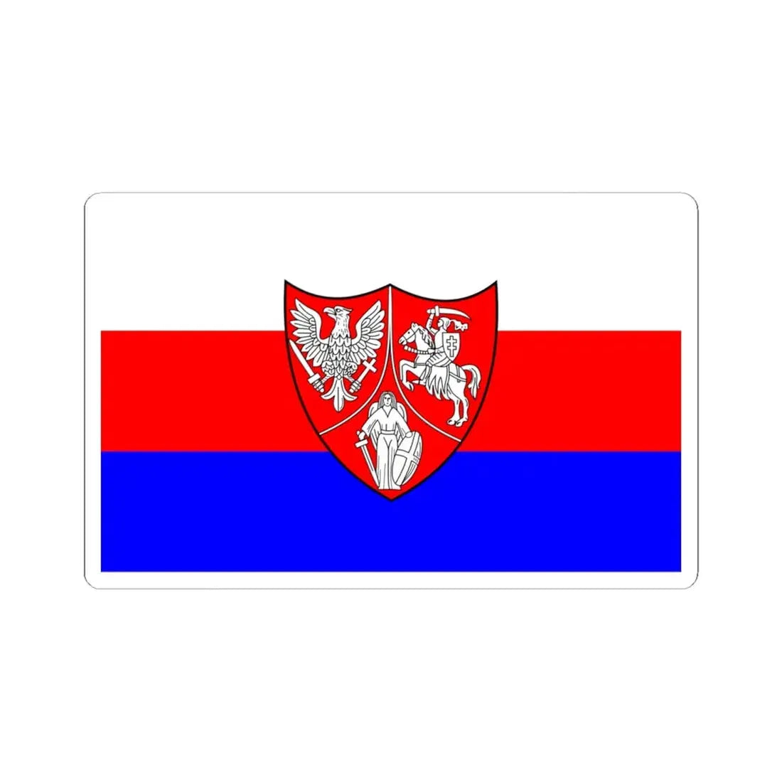 Powstanie Styczniowe flag (Poland) STICKER Vinyl Kiss-Cut Decal 6 Inch White - The Sticker Space