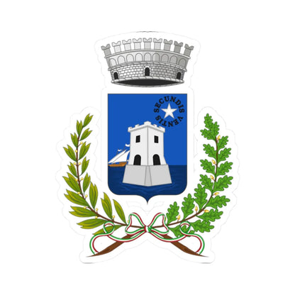 Pozzallo-Stemma (Italy) (Coat of Arms) STICKER Vinyl Kiss-Cut Decal 2 Inch White - The Sticker Space