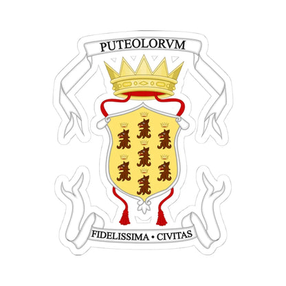 Pozzuoli-Stemma (Italy) (Coat of Arms) STICKER Vinyl Kiss-Cut Decal 4 Inch White - The Sticker Space