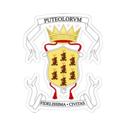 Pozzuoli-Stemma (Italy) (Coat of Arms) STICKER Vinyl Kiss-Cut Decal 6 Inch White - The Sticker Space