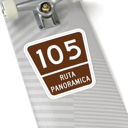 PR old scenic route 105 (Puerto Rico) (Road Sign) STICKER Vinyl Kiss-Cut Decal - The Sticker Space