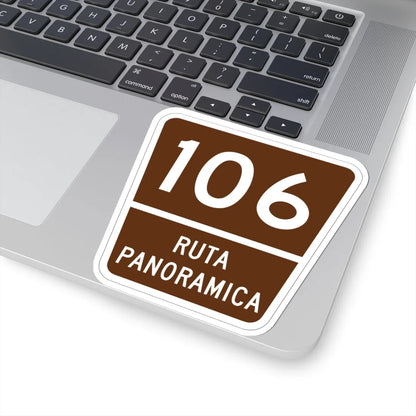 PR old scenic route 106 (Puerto Rico) (Road Sign) STICKER Vinyl Kiss-Cut Decal - The Sticker Space