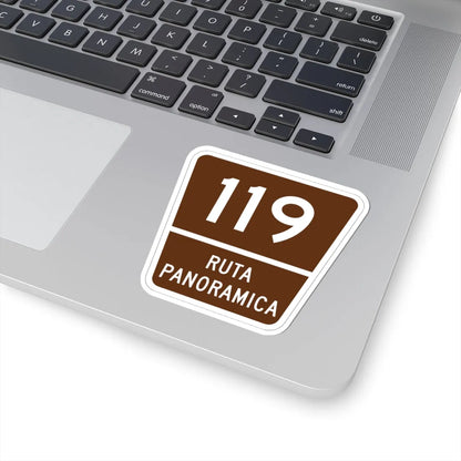 PR old scenic route 119 (Puerto Rico) (Road Sign) STICKER Vinyl Kiss-Cut Decal - The Sticker Space