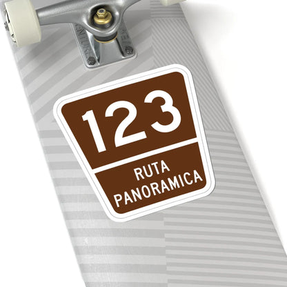 PR old scenic route 123 (Puerto Rico) (Road Sign) STICKER Vinyl Kiss-Cut Decal - The Sticker Space