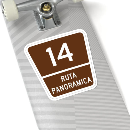 PR old scenic route 14 (Puerto Rico) (Road Sign) STICKER Vinyl Kiss-Cut Decal - The Sticker Space
