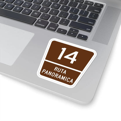 PR old scenic route 14 (Puerto Rico) (Road Sign) STICKER Vinyl Kiss-Cut Decal - The Sticker Space
