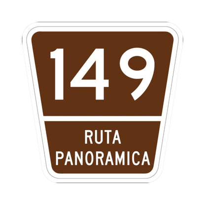 PR old scenic route 149 (Puerto Rico) (Road Sign) STICKER Vinyl Kiss-Cut Decal 2 Inch White - The Sticker Space