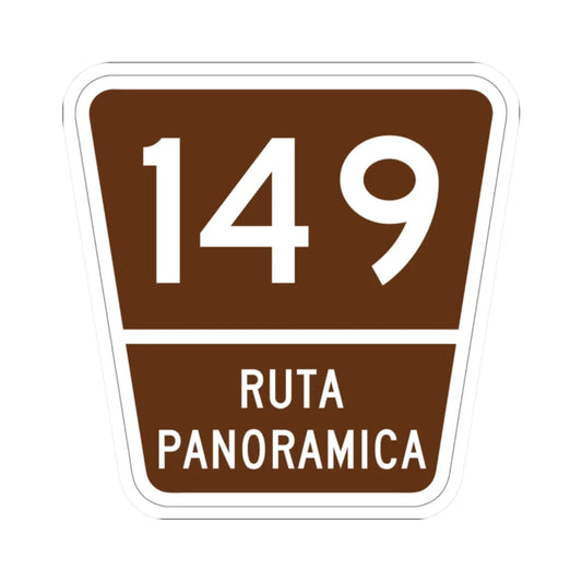 PR old scenic route 149 (Puerto Rico) (Road Sign) STICKER Vinyl Kiss-Cut Decal 2 Inch White - The Sticker Space