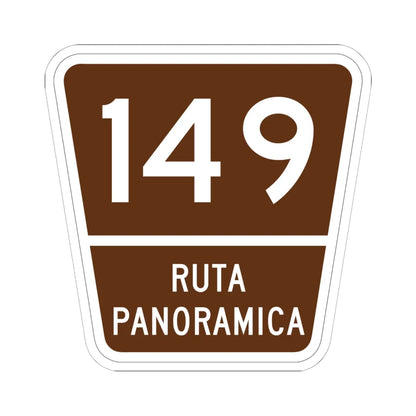 PR old scenic route 149 (Puerto Rico) (Road Sign) STICKER Vinyl Kiss-Cut Decal 6 Inch White - The Sticker Space