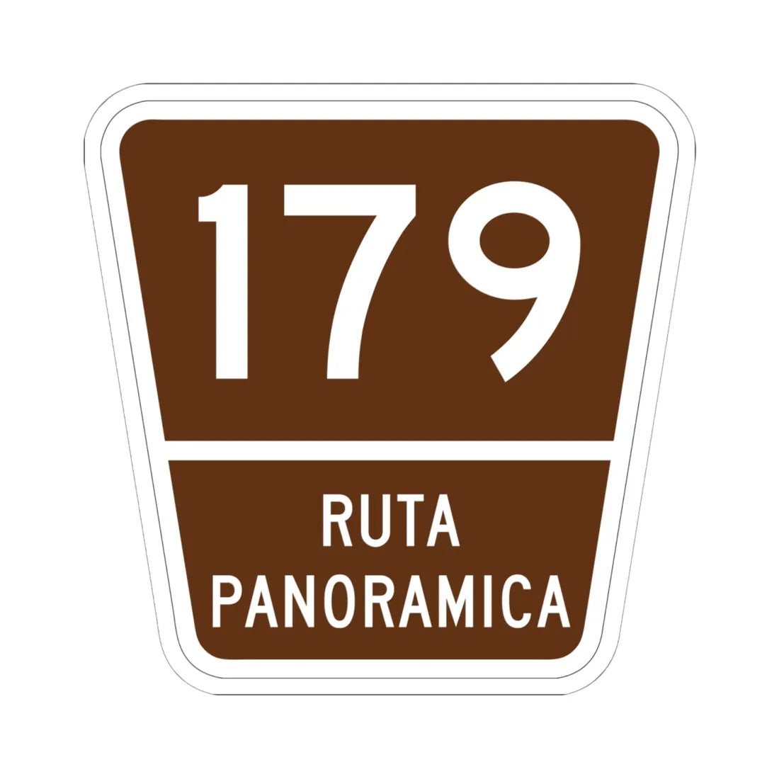 PR old scenic route 179 (Puerto Rico) (Road Sign) STICKER Vinyl Kiss-Cut Decal 6 Inch White - The Sticker Space